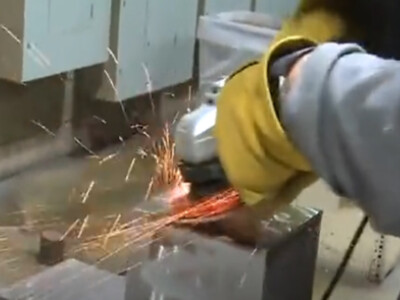 Stainless steel welding scar grinding